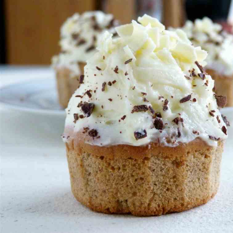 White Chocolate and Ginger Cupcakes.