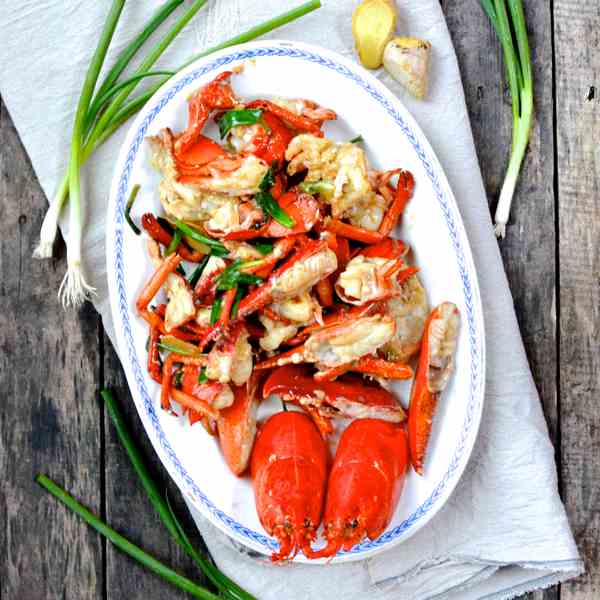 Cantonese Style Ginger Scallion Lobster