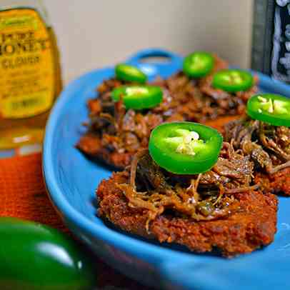 BBQ Pulled Brisket & Latke Bites