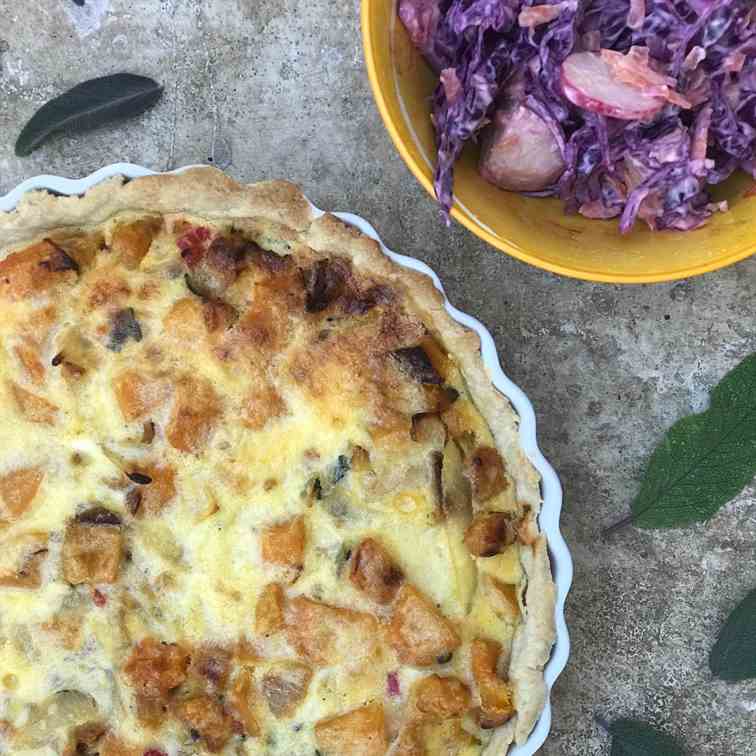 Butternut Squash Tart with Chilli and Sage
