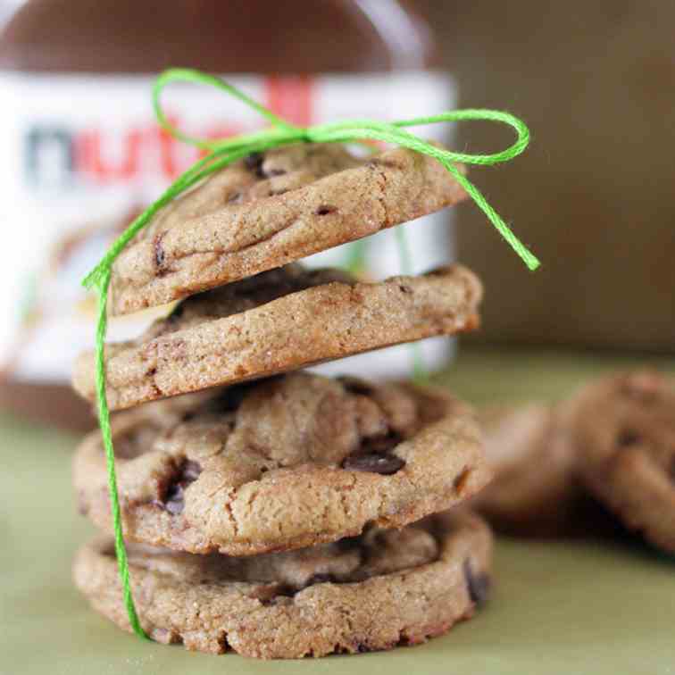 Nutella Chocolate Chip Cookies