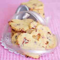 Cranberry Cornmeal Heart Cookies