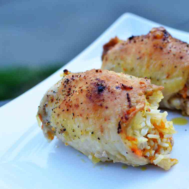 rice stuffed chicken thighs