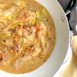 Chicken with Leeks in a Creamy Mustard Sau