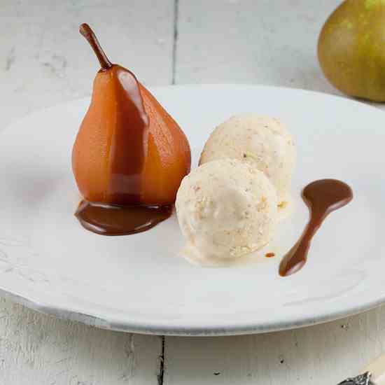 Roasted hazelnut amaretto ice cream