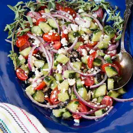 Greek salad with feta