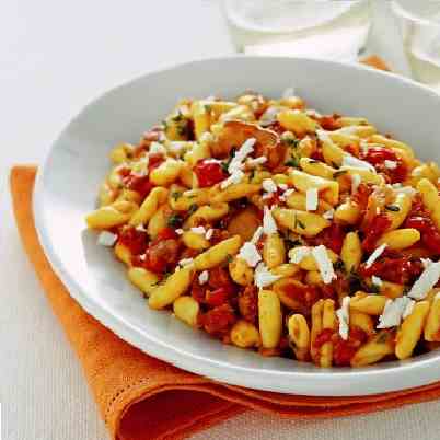 Cavatelli Pasta with Sun Dried Tomatoes