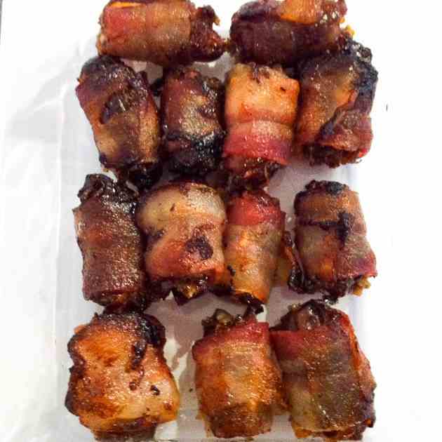 Bacon Wrapped Blue-Cheese Stuffed Dates