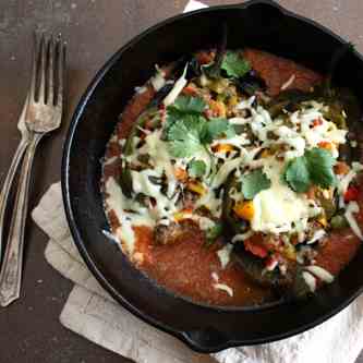 Poblanos Stuffed with Picadillo