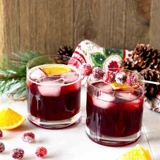 Cranberry Maple Bourbon Cocktail 