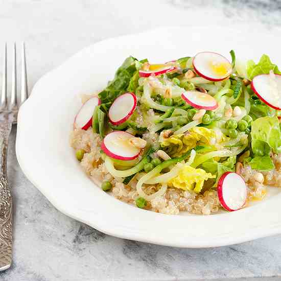 Quinoa zucchini radish salad