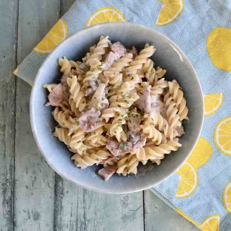 Pancetta, Mushroom - Garlic Pasta