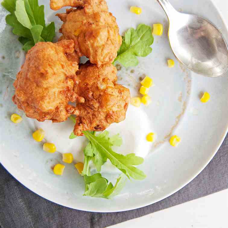 Prosciutto and Corn Fritters