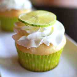 Fluffy Lime Cupcakes w/Lime Whipped Cream