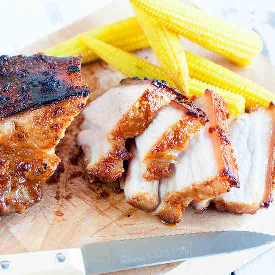 Peanut flavored barbecue pork belly