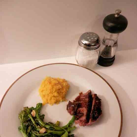 Steak with Balsamic Reduction and Veggies