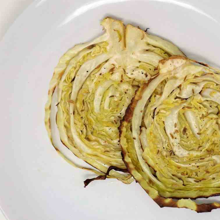 Roasted Cabbage with Fennel