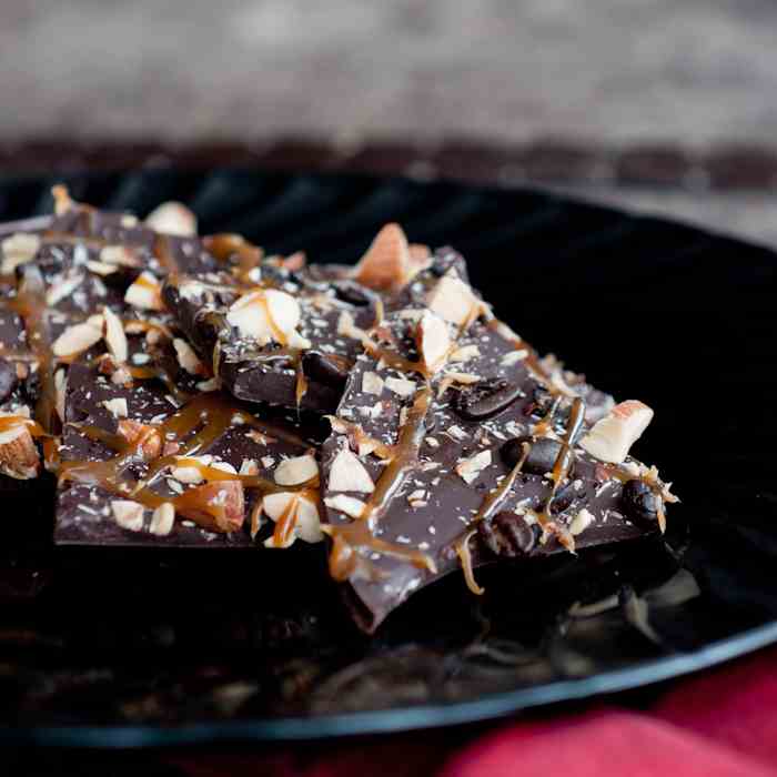 Salted Caramel Espresso Bean Bark