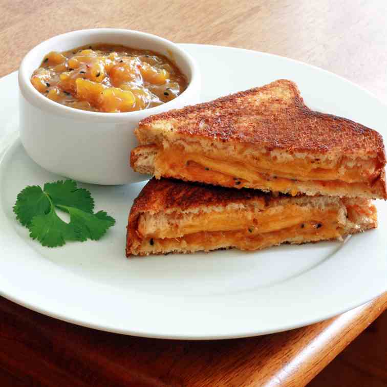 Grilled Cheese and Chutney Sandwiches