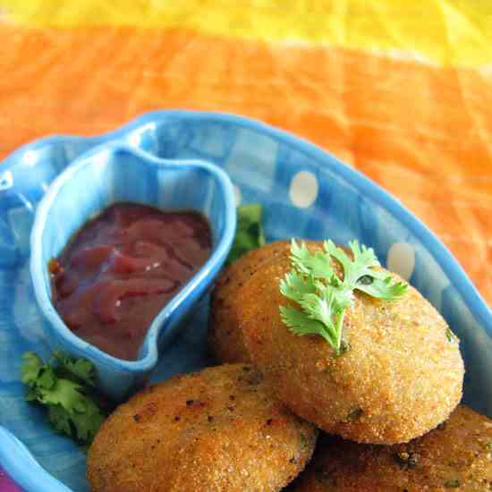 Poha / Beaten Rice Cutlets