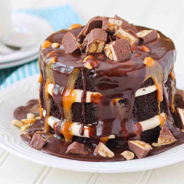 Snickers Layer Cake