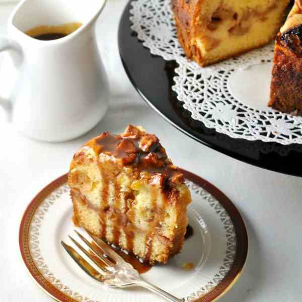 Apple Cake with Warm Salted Caramel Sauce