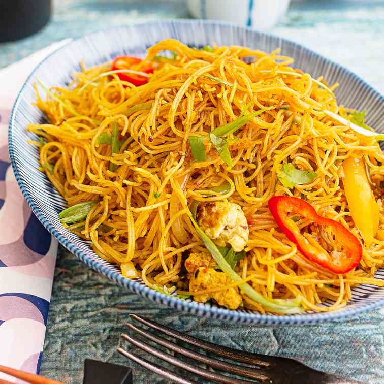 Vegan Singapore noodles