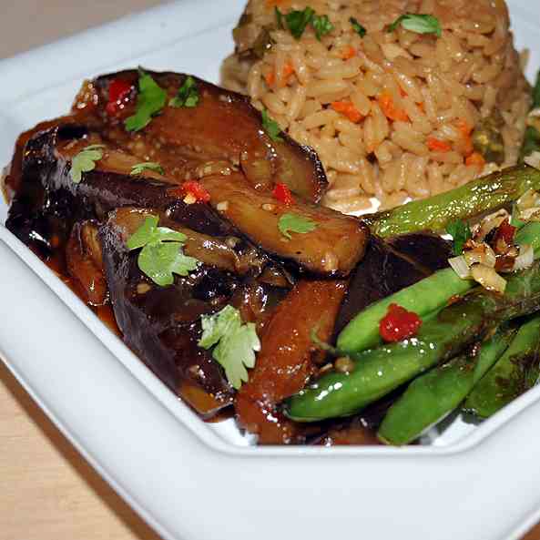 Szechuan Eggplant & Dry Fried Green Beans