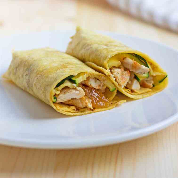 Chicken & Mango Chutney Wraps