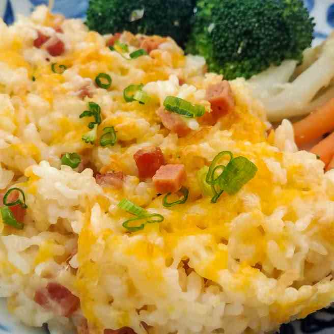 Spam and Rice Cheese Bake