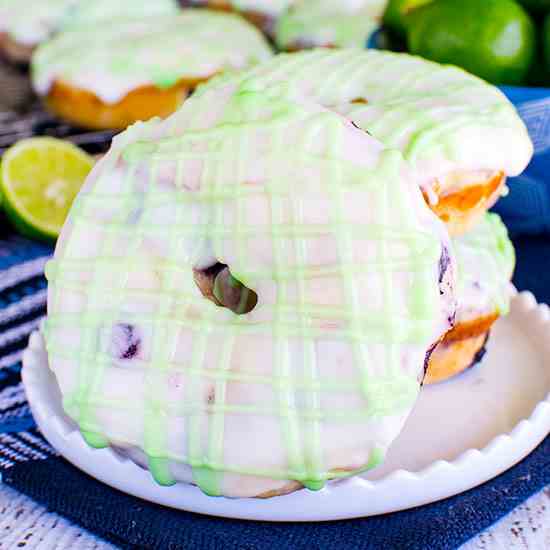 Blueberry Key Lime Donuts