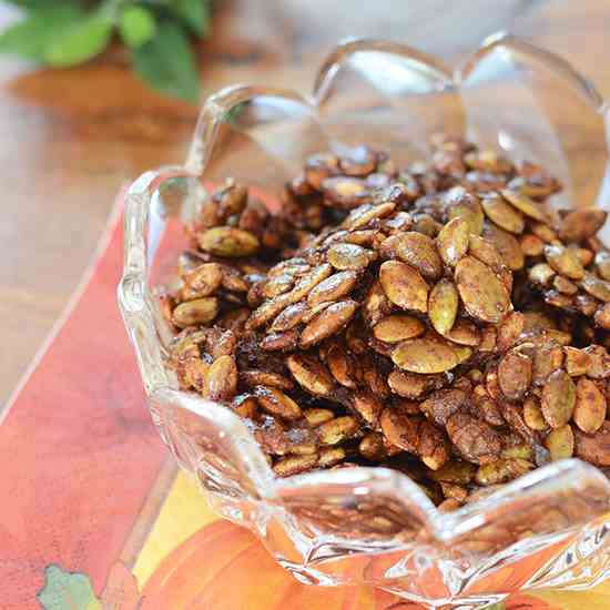 Maple Glazed Pumpkin Seed Clusters