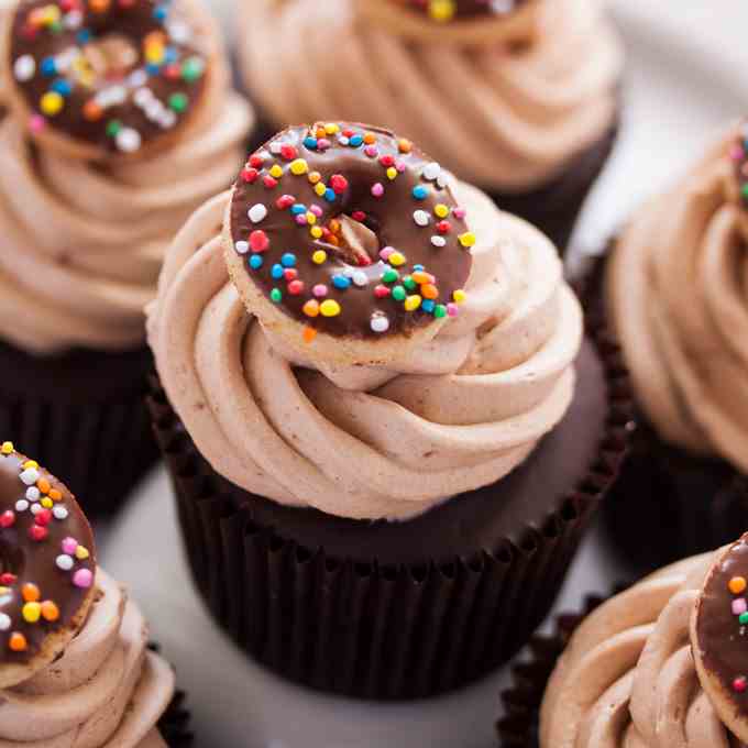 Chocolate Doughnut Cupcakes