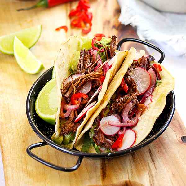 Braised BBQ Beef Short Rib Tacos