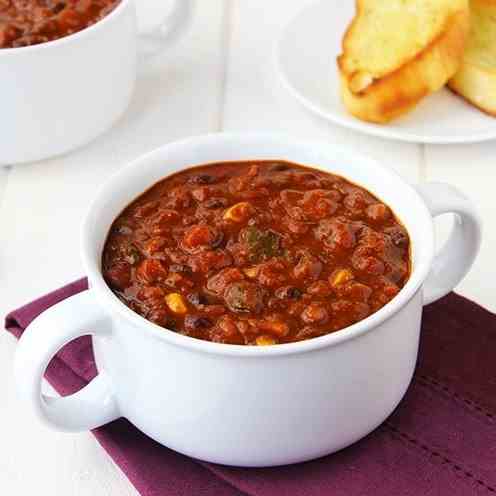 Spicy 4 Bean Vegetarian Chili