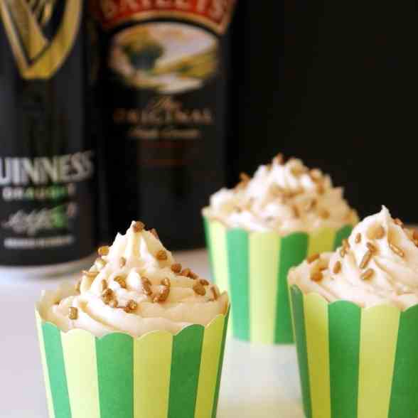 Stout Chocolate Cupcakes with Irish Cream 