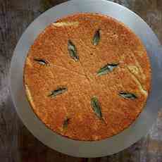 polenta cake with resinous herbs