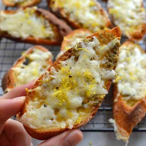 LEMON MANCHEGO TOASTS