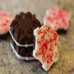 Peppermint Bark Snowflakes