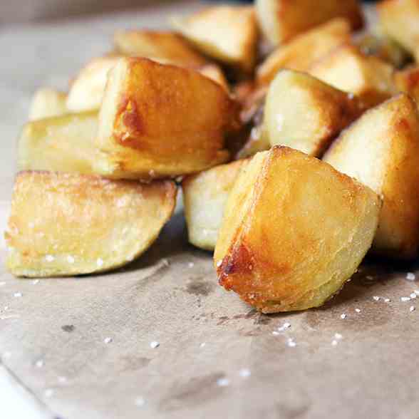 Crispy Pan Fried Salt - Vinegar Potatoes