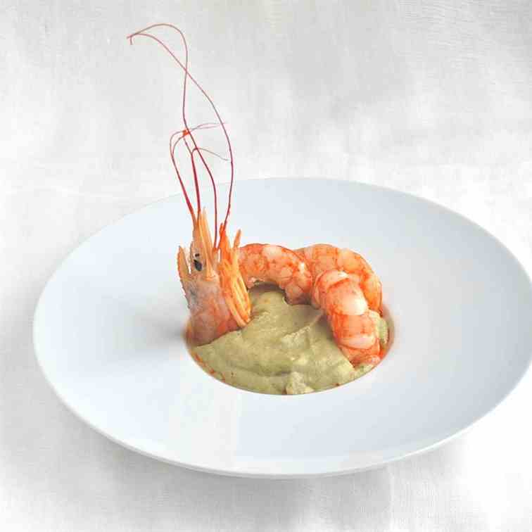 Artichoke Soup: with vanilla and shrimp
