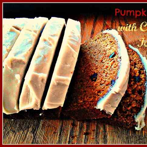 Pumpkin Bread with Caramel Icing