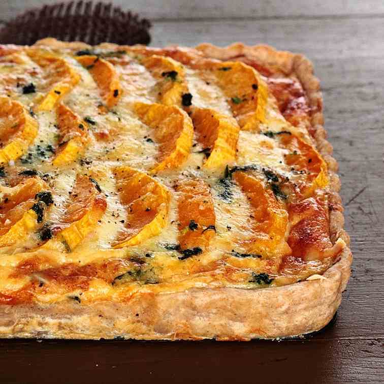 Butternut Squash & Spinach Tart