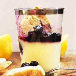 lemon blueberry posset & shortbread