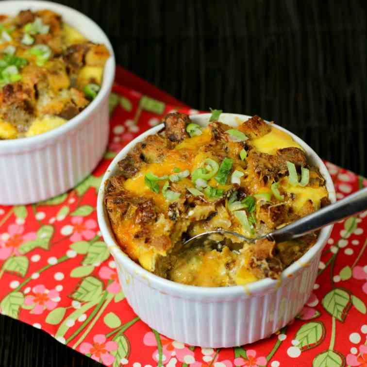 Savory Irish Soda Bread Pudding