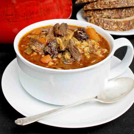 Chunky Beef Barley Soup