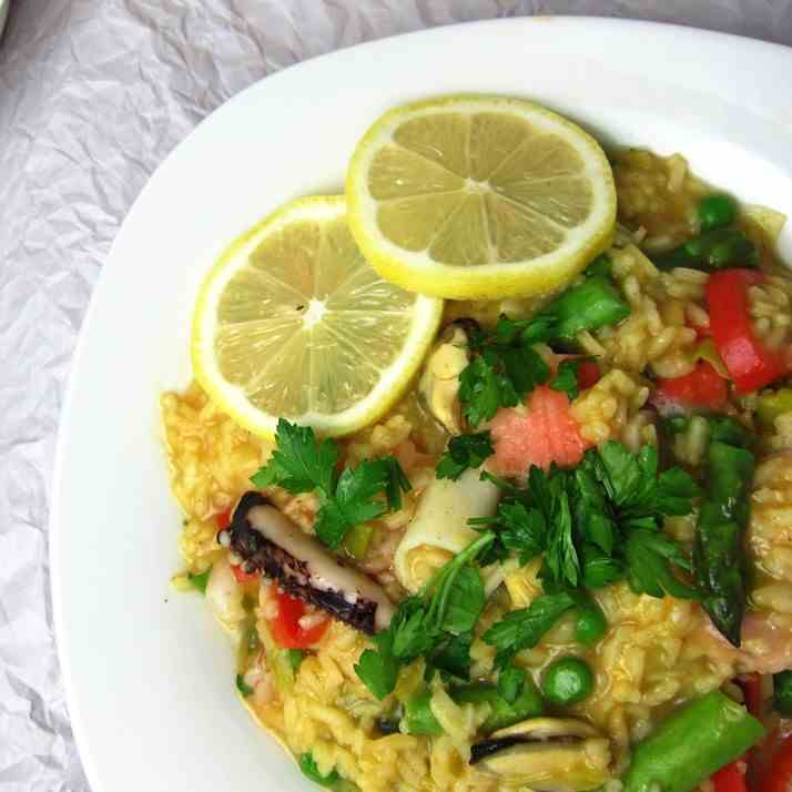 Seafood and Vegetable Paella