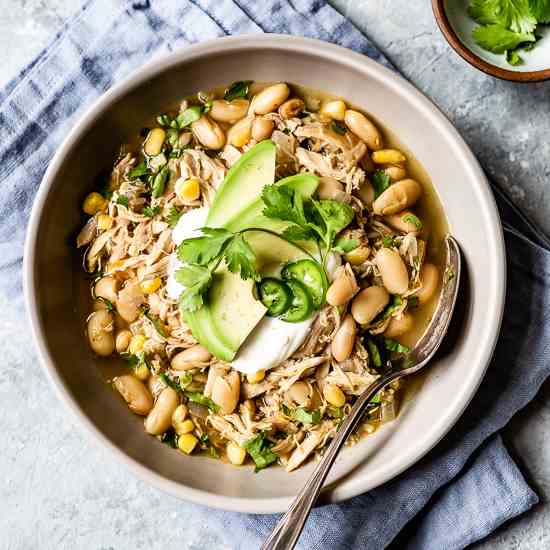 Healthy White Chicken Chili