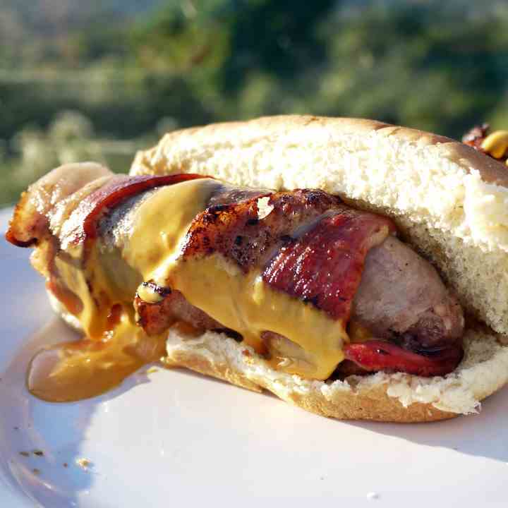 Bacon Wrapped Cheese Dogs