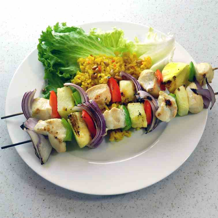 Miso Glazed Chicken Kabobs